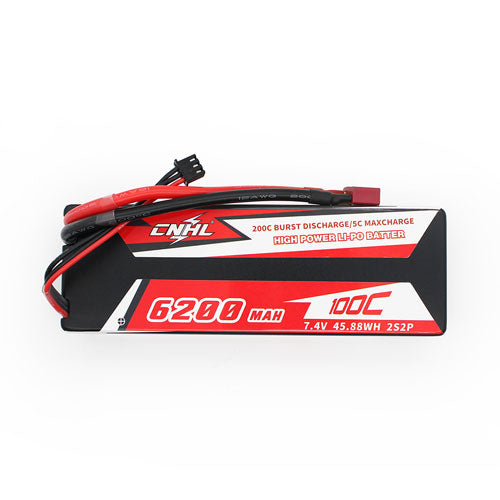 Racing 6200mAh 7.4V 2S Lipo Battery with Hard Case