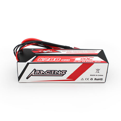 CNHL Racing Series 6200mAh 11.1V 3S 100C  Hard Case Lipo Battery with T/Dean Plug