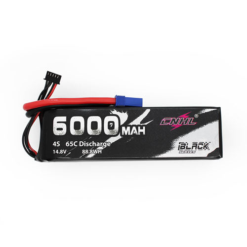 CNHL Black Series 6000mAh 14.8V 4S 65C Lipo Battery with EC5 Plug
