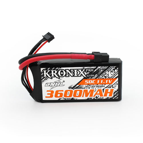 Batería Lipo CNHL Kronix Pro Series 3600mAh 11.1V 3S 50C con enchufe XT60 