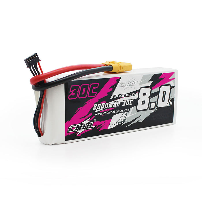 CNHL 8000mAh 14.8V 4S 30C Lipo Battery with XT90 Plug