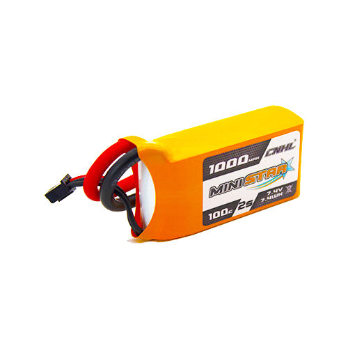 CNHL MiniStar 1000mAh 7.4V 2S 100C Lipo Battery with T/Dean Plug