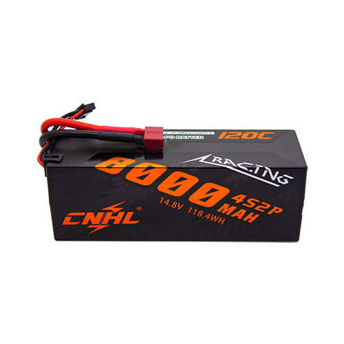 [Combo] 2 paquetes CNHL Racing Series 8000mAh 14.8V 4S 120C Estuche rígido Lipo Batería con enchufe T/Dean - Almacén del Reino Unido 
