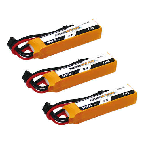 3 Packs CNHL LiHV MiniStar HV 550mAh 7.6V 2S 70C Lipo Battery With XT30U