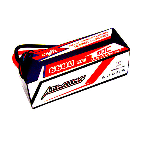CNHL Racing Series 6600mAh 14.8V 4S 100C Hard Case Lipo Battery with T/Dean Plug