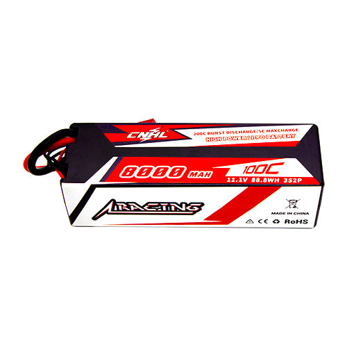 CNHL Series 8000mAh 11.1V 3S 100C Hard Case Lipo Battery T Dean Plug