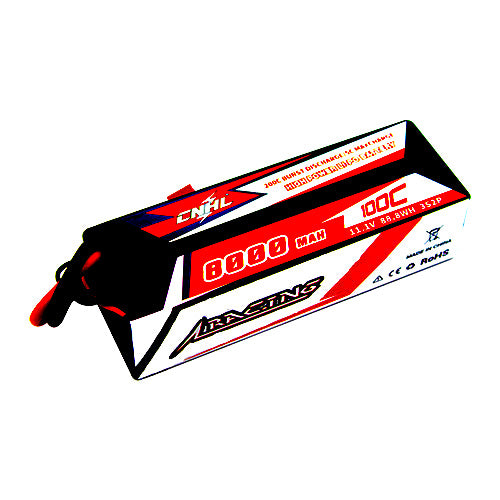 CNHL Racing Series 8000mAh 11.1V 3S 100C Hard Case Lipo Battery with T/Dean Plug