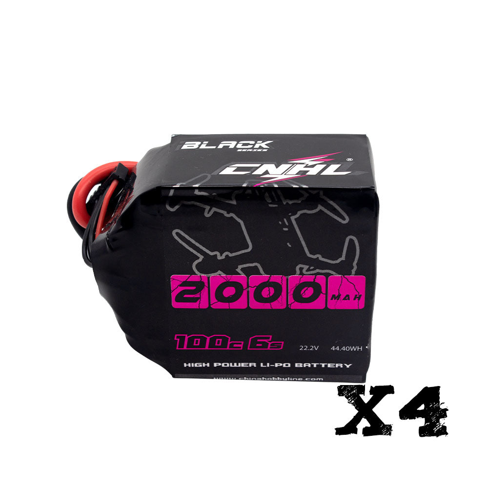 4 Packs CNHL 2000mAh 22.2V 6S 100C Lipo Battery XT60 Plug UK Warehouse