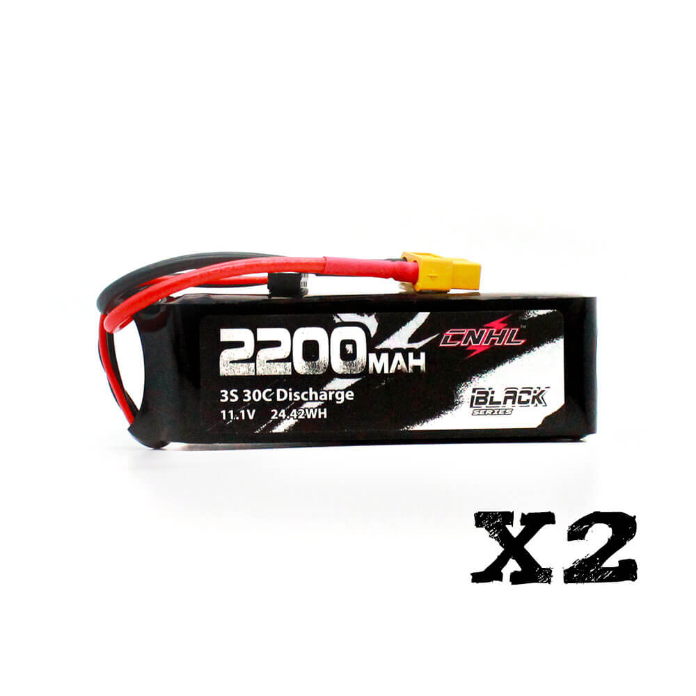 2 Packs CNHL 2200mAh 3S 11.1V Lipo Battery XT60 Plug