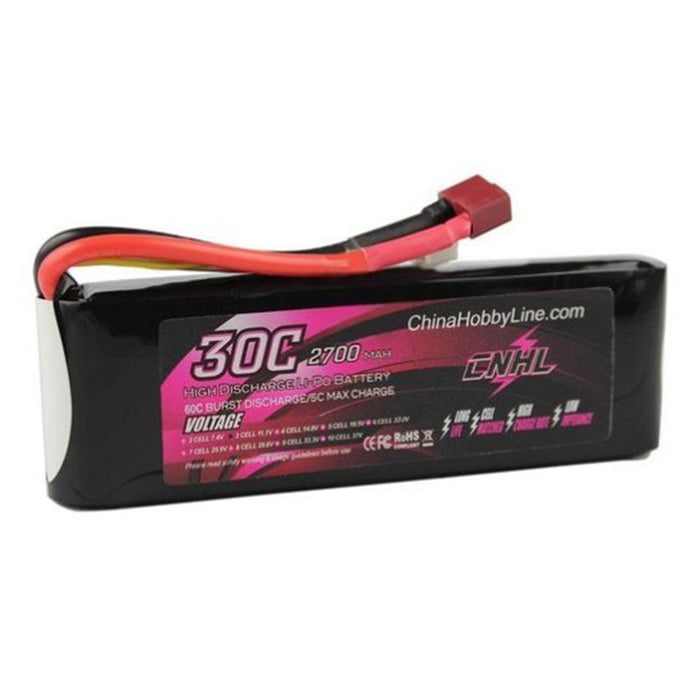 CNHL 2700MAH 11.1V 3S 30C Batteria LiPo con spina T/Dean