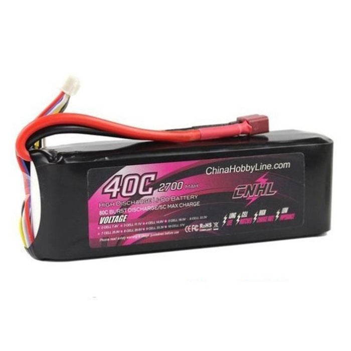 Batería Lipo CNHL 2700mAh 22.2V 6S 40C con enchufe T/Dean 