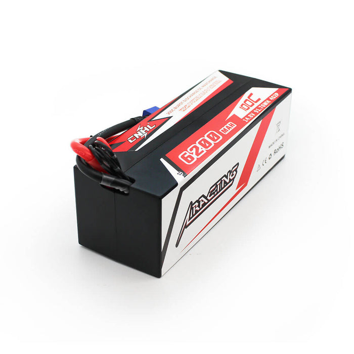 CNHL Racing Series 6200mAh 14.8V 4S 100C Hard Case Lipo Battery with EC5 Plug