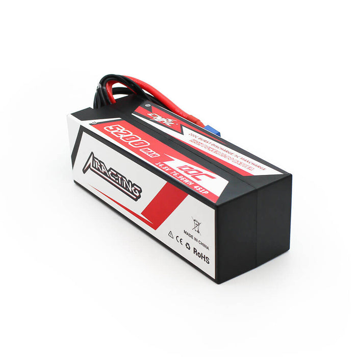 CNHL Racing Series 5200mAh 14.8V 4S 100C Hard Case Lipo Battery with EC5 Plug