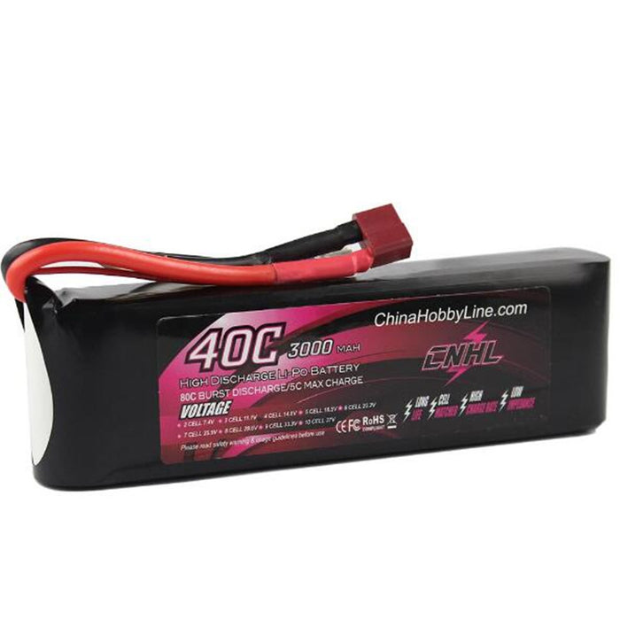 Batería Lipo CNHL 3000mAh 14.8V 4S 40C con enchufe T/Dean 