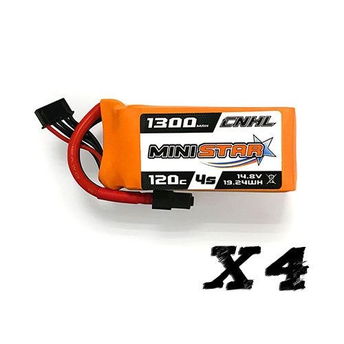 [Combo] 4 Packs CNHL 1300mAh 14.8v 4s 120c Lipo Battery   with xt60 plug - UK Warehouse