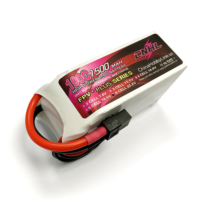 CNHL G + plus 1500mAh 22.2V 6S 100C Lipo Battery avec plug