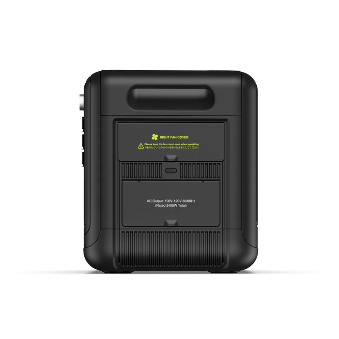 2400W Portable Power Station For Home Backup, Travel, Outdoor Camping - Black