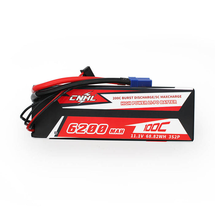 CNHL Racing Series 6200mAh 11.1V 3S 100C Hard Case Lipo Battery with EC5 Plug